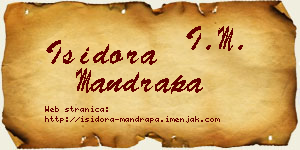 Isidora Mandrapa vizit kartica